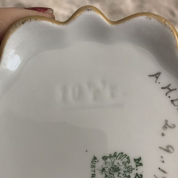 Vintage M.Z. Austria Hand Painted Bird Scene Covered Jar - Picture 14 of 17